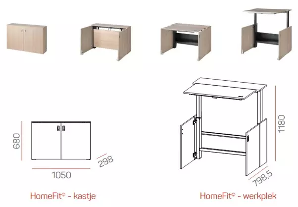 Een HomeFit thuiswerkplek koop je bij Deska Alles voor Kantoor